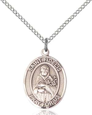 St. Fidelis Medal<br/>8426 Oval, Sterling Silver