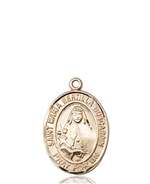 St. Maria Bertilla Boscardin Medal<br/>8428 Oval, 14kt Gold