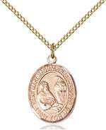 St. Mary Magdalene of Canossa Medal<br/>8429 Oval, Gold Filled