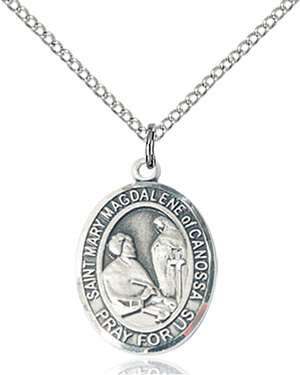 St. Mary Magdalene of Canossa Medal<br/>8429 Oval, Sterling Silver