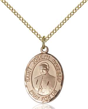 St. Joseph Marello Medal<br/>8430 Oval, Gold Filled