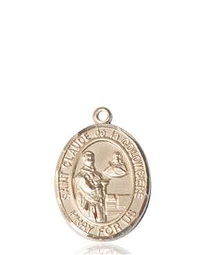 St. Claude de la Colombiere Medal<br/>8432 Oval, 14kt Gold