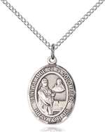 St. Claude de la Colombiere Medal<br/>8432 Oval, Sterling Silver