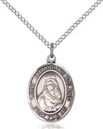 St. Jadwiga of Poland Medal<br/>8434 Oval, Sterling Silver