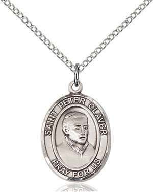 St. Peter Claver Medal<br/>8442 Oval, Sterling Silver