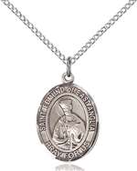 St. Edmund Of East Anglia Medal<br/>8445 Oval, Sterling Silver