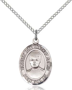 Blessed Jose Canchez del Rio Medal<br/>8446 Oval, Sterling Silver