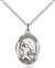 St. Sebastian / Football Medal<br/>8601 Oval, Sterling Silver