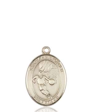 St. Sebastian / Basketball Medal<br/>8602 Oval, 14kt Gold