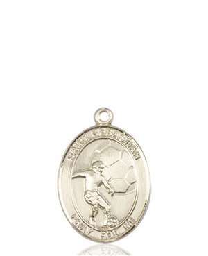 St. Sebastian / Soccer Medal<br/>8603 Oval, 14kt Gold