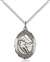 St. Sebastian / Hockey Medal<br/>8604 Oval, Sterling Silver