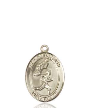 St. Sebastian / Track & Field Medal<br/>8609 Oval, 14kt Gold