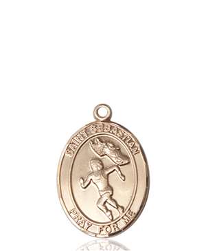 St. Sebastian / Track & Field Medal<br/>8610 Oval, 14kt Gold
