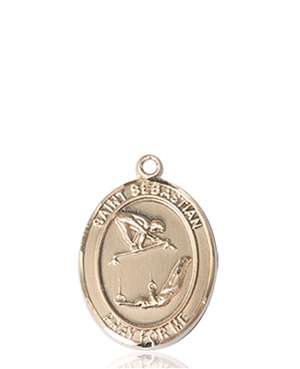 St Sebastian / Gymnastics Medal<br/>8613 Oval, 14kt Gold