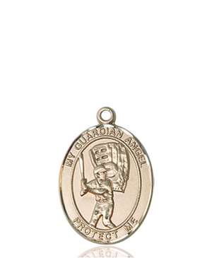 Guardian Angel / Baseball Medal<br/>8700 Oval, 14kt Gold