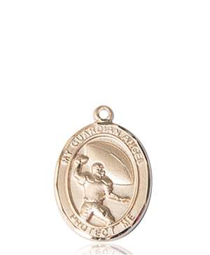 Guardian Angel / Football Medal<br/>8701 Oval, 14kt Gold