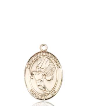 Guardian Angel / Basketball Medal<br/>8702 Oval, 14kt Gold