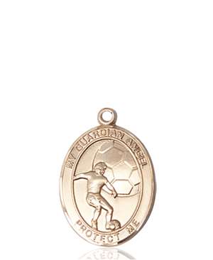 Guardian Angel / Soccer Medal<br/>8703 Oval, 14kt Gold