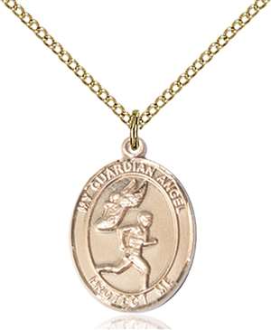Guardian Angel/Track&Field-Men Medal<br/>8709 Oval, Gold Filled