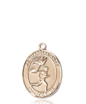 Guardian Angel/Track&Field-Men Medal<br/>8709 Oval, 14kt Gold
