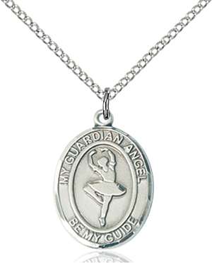 St. Olivia Medal<br/>8712 Oval, Sterling Silver