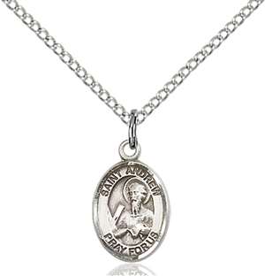 St. Andrew the Apostle Medal<br/>9000 Oval, Sterling Silver