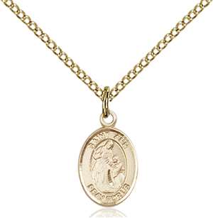 St. Ann Medal<br/>9002 Oval, Gold Filled
