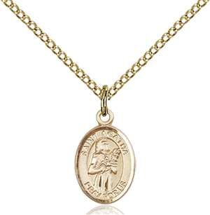 St. Agatha Medal<br/>9003 Oval, Gold Filled