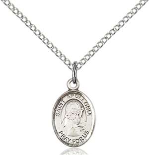 St. Apollonia Medal<br/>9005 Oval, Sterling Silver