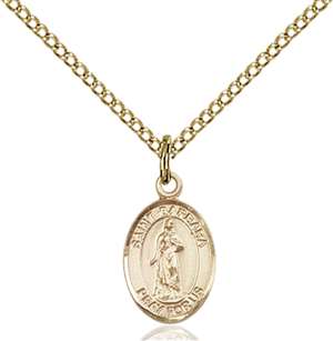 St. Barbara Medal<br/>9006 Oval, Gold Filled