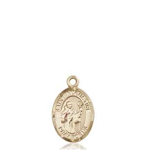 St. Augustine Medal<br/>9007 Oval, 14kt Gold