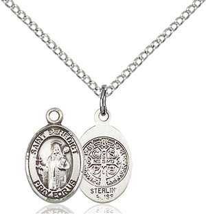 St. Benedict Medal<br/>9008 Oval, Sterling Silver