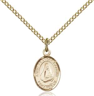 St. Frances Cabrini Medal<br/>9011 Oval, Gold Filled