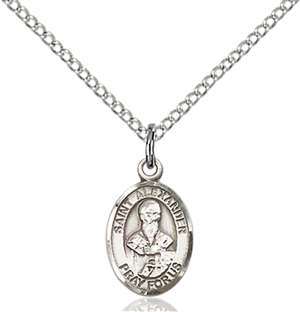 St. Alexander Sauli Medal<br/>9012 Oval, Sterling Silver