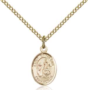 St. Catherine of Siena Medal<br/>9014 Oval, Gold Filled
