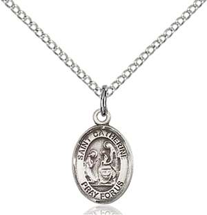 St. Catherine of Siena Medal<br/>9014 Oval, Sterling Silver