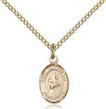 St. Bernadette Medal<br/>9017 Oval, Gold Filled