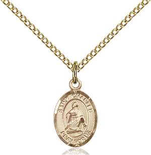 St. Charles Borromeo Medal<br/>9020 Oval, Gold Filled