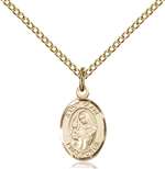 St. Clare of Assisi Medal<br/>9028 Oval, Gold Filled