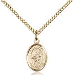 St. Jane of Valois Medal<br/>9029 Oval, Gold Filled