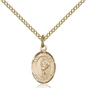 St. Florian Medal<br/>9034 Oval, Gold Filled