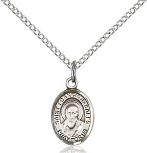 St. Francis de Sales Medal<br/>9035 Oval, Sterling Silver