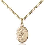 St. Genesius of Rome Medal<br/>9038 Oval, Gold Filled