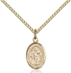 St. Gabriel the Archangel Medal<br/>9039 Oval, Gold Filled