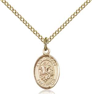 St. George Medal<br/>9040 Oval, Gold Filled