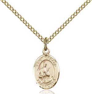 St. Gerard Majella Medal<br/>9042 Oval, Gold Filled