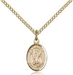 St. Helen Medal<br/>9043 Oval, Gold Filled