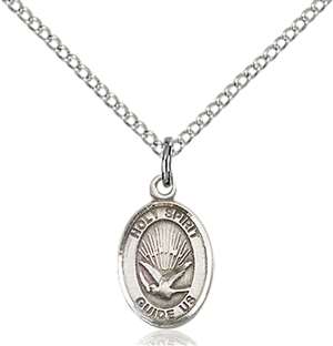 Holy Spirit Medal<br/>9044 Oval, Sterling Silver