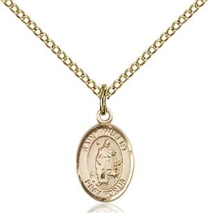 St. Hubert of Liege Medal<br/>9045 Oval, Gold Filled