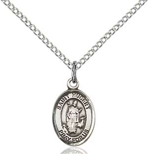 St. Hubert of Liege Medal<br/>9045 Oval, Sterling Silver